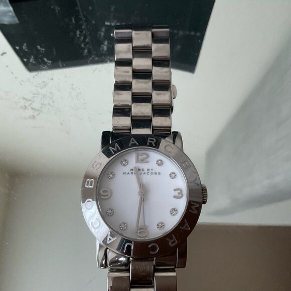 Marc Jacobs Amy White Dial Silver Stainless Steel Strap Watch - MBM3054 - Picture 10 of 10